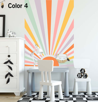 Sun Arch Decal Color Block Boho Sticker, LF048