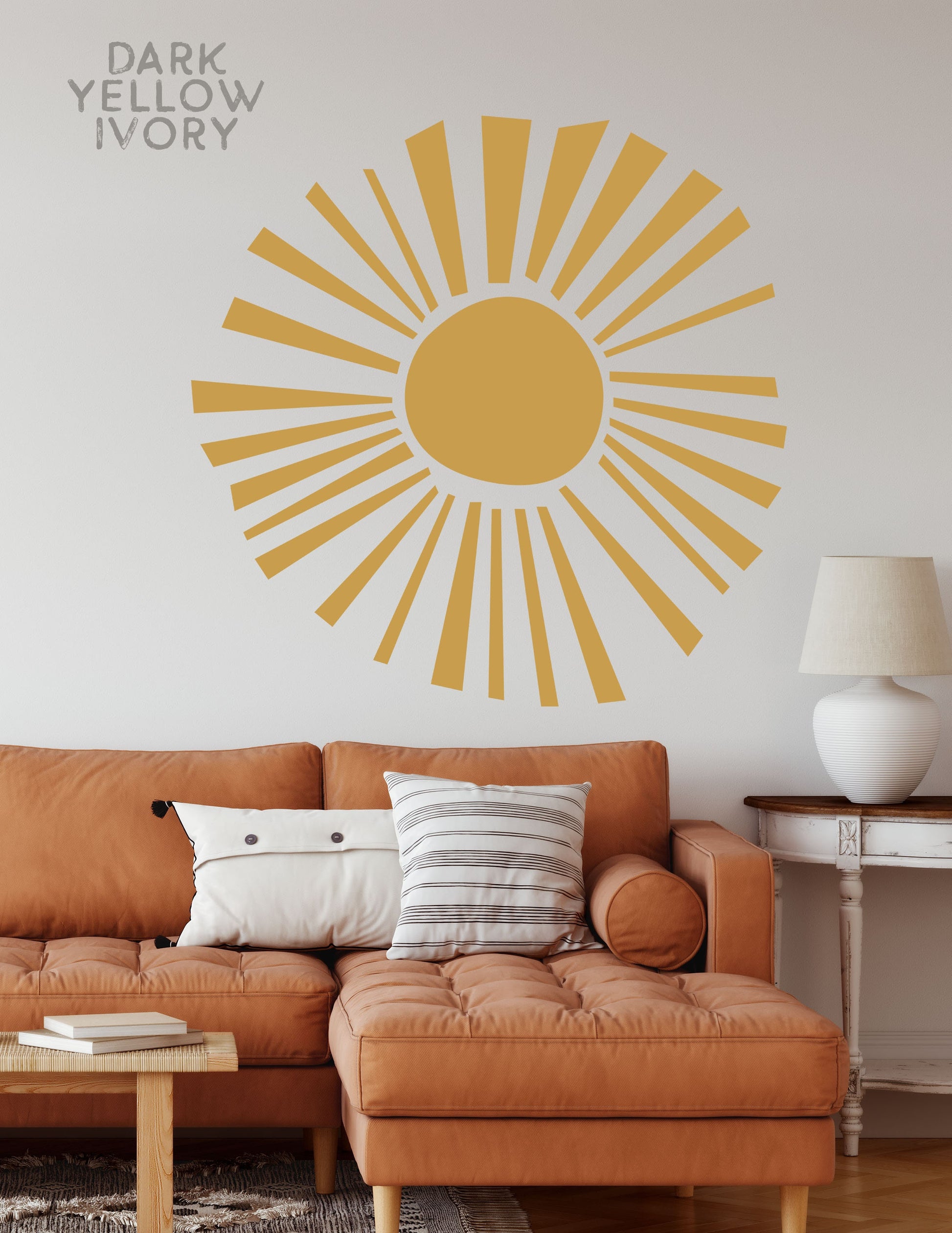 Sun Wall Decal Boho Colour Block Sticker, LF126