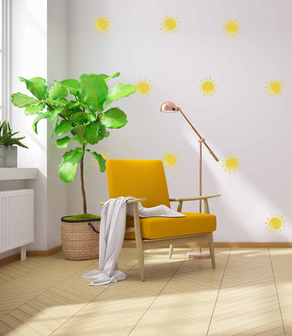 Sun Wall Decal Boho Decor Sticker, LF133