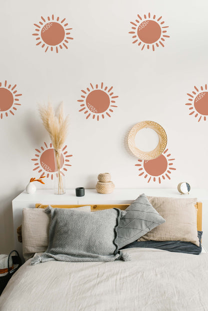 Sun Wall Decal Boho Decor Sticker, LF133