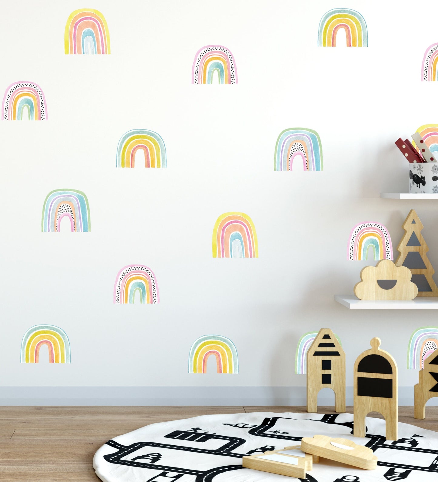 Rainbow wall decals stickers Watercolor, LF139