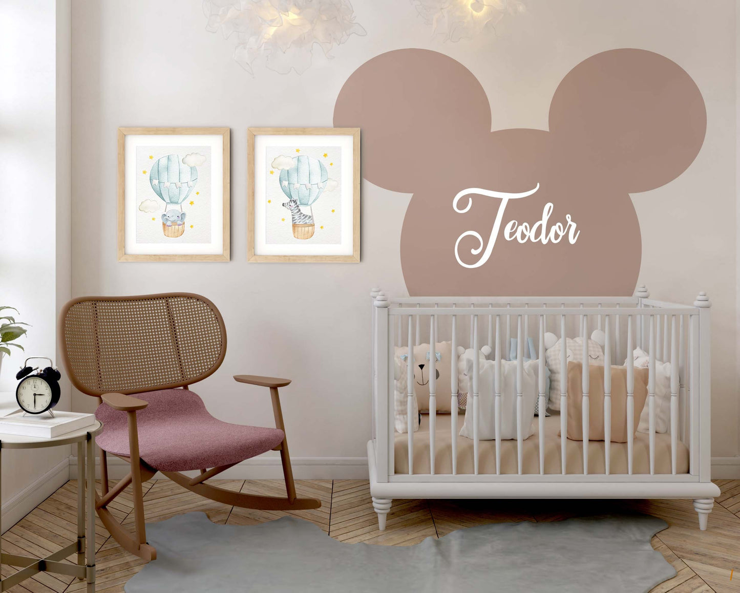 Headboard Wall Decal Arch Sticker Mouse Ears, LF149