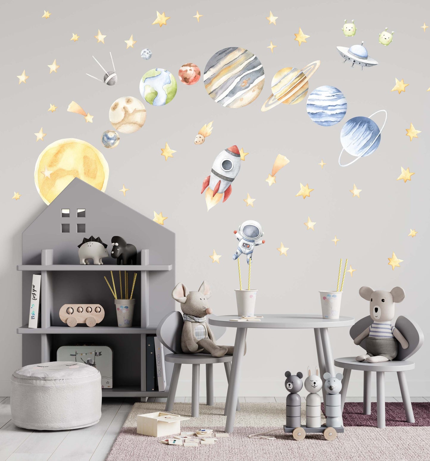 Cosmos Wall Decals Space Nursery Decor Stickers, LF157