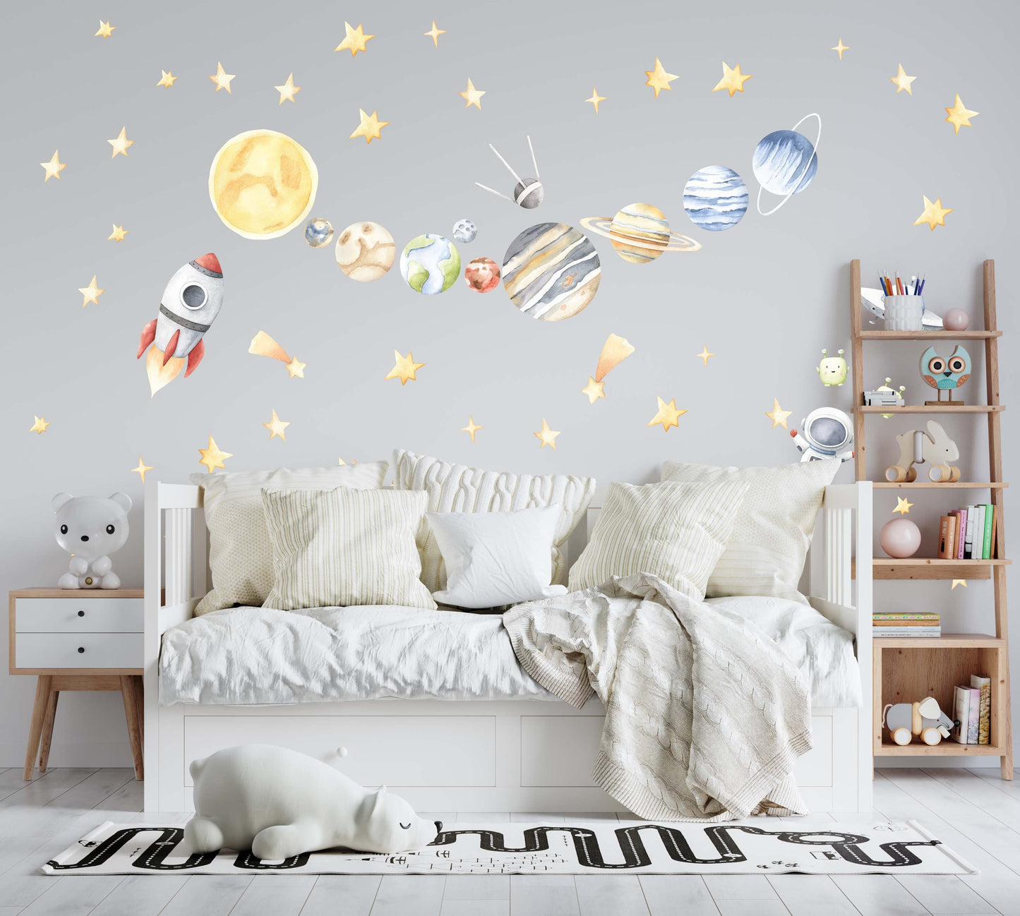 Cosmos Wall Decals Space Nursery Decor Stickers, LF157