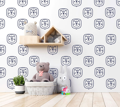 Lion Wall Decal Jungle Safari Animal Sticker Vinyl, LF207