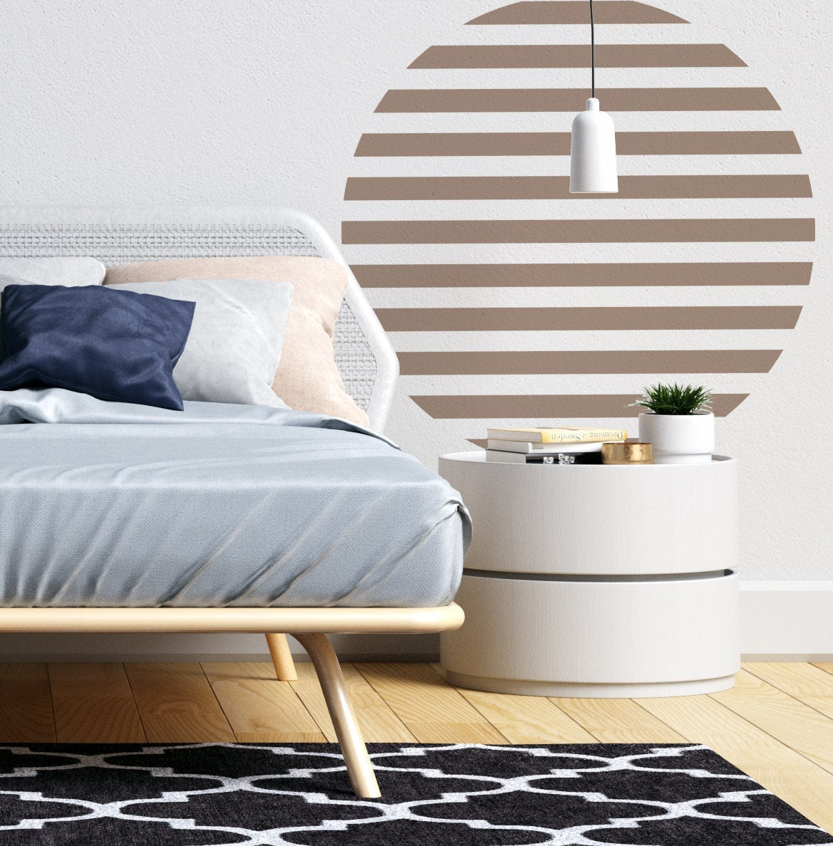 Wall Decal Circle Sticker Scandi Decor, LF213