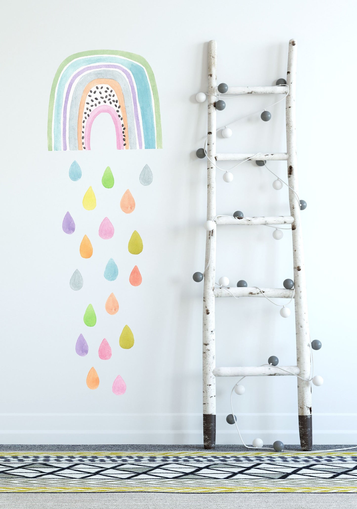 Rainbow wall decals Color Nursery Decor Stickers, LF013