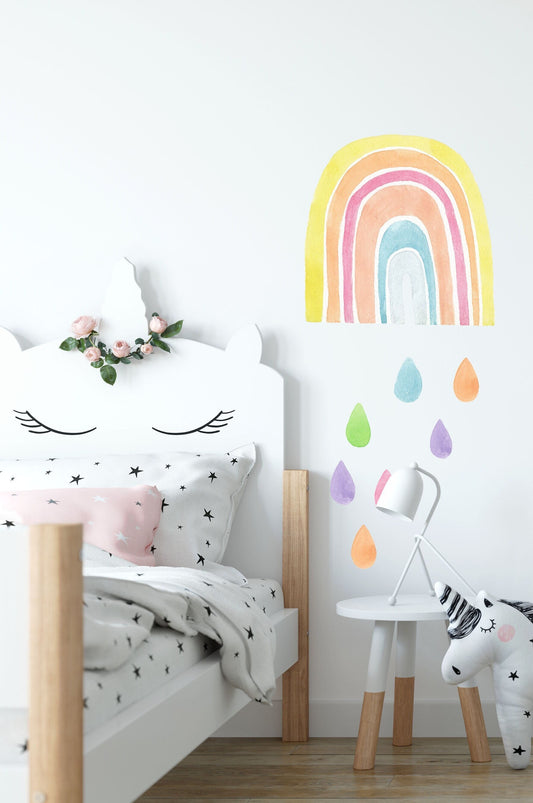 Rainbow wall decals Color Nursery Decor Stickers, LF013