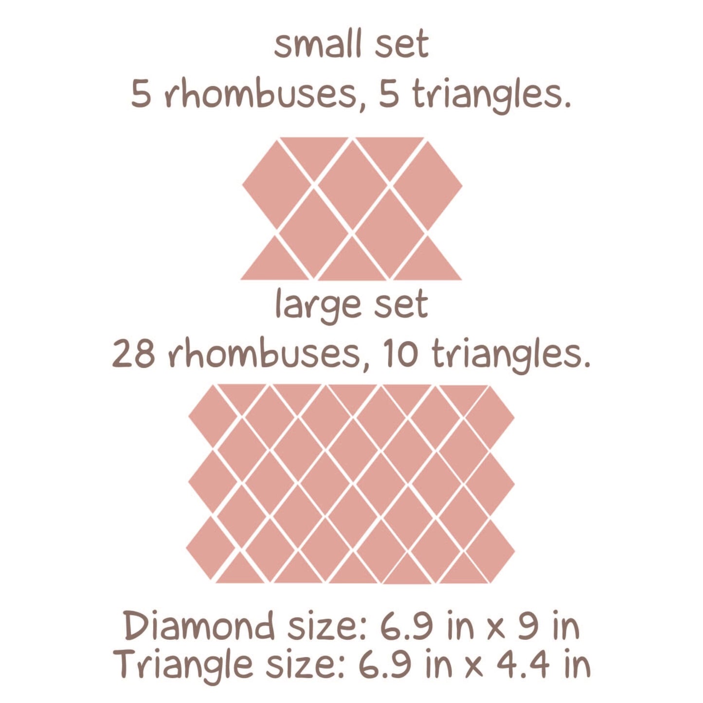 Diamond Decals Triangle wall stickers KL0007