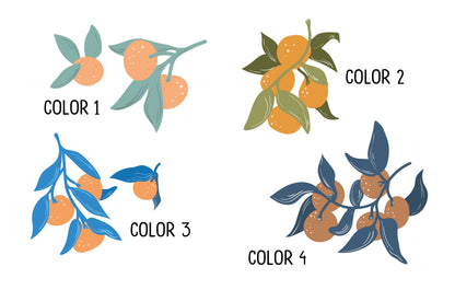 Tangerines Stickers Mandarins Wall Decals, LF53