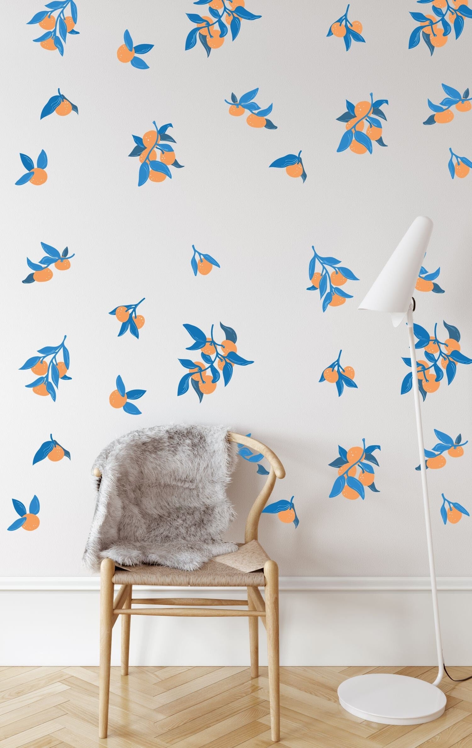 Tangerines Stickers Mandarins Wall Decals, LF53