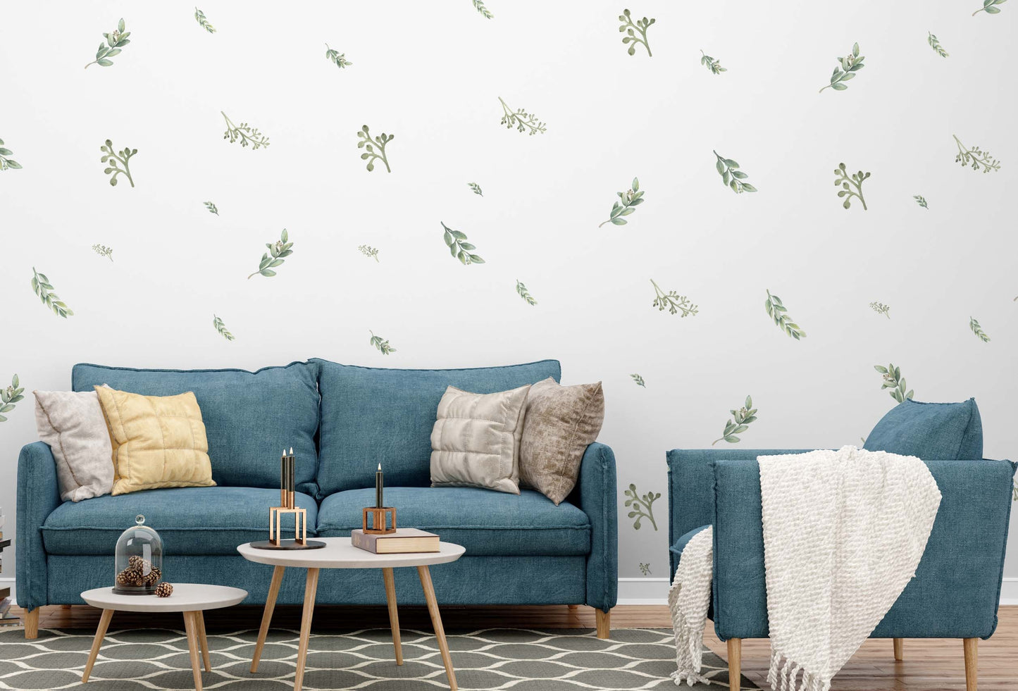 Botanical Decals Greenery Wall Stickers, LF065