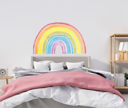 Rainbow Wall Decals Watercolor Color Drops Stickers, LF075