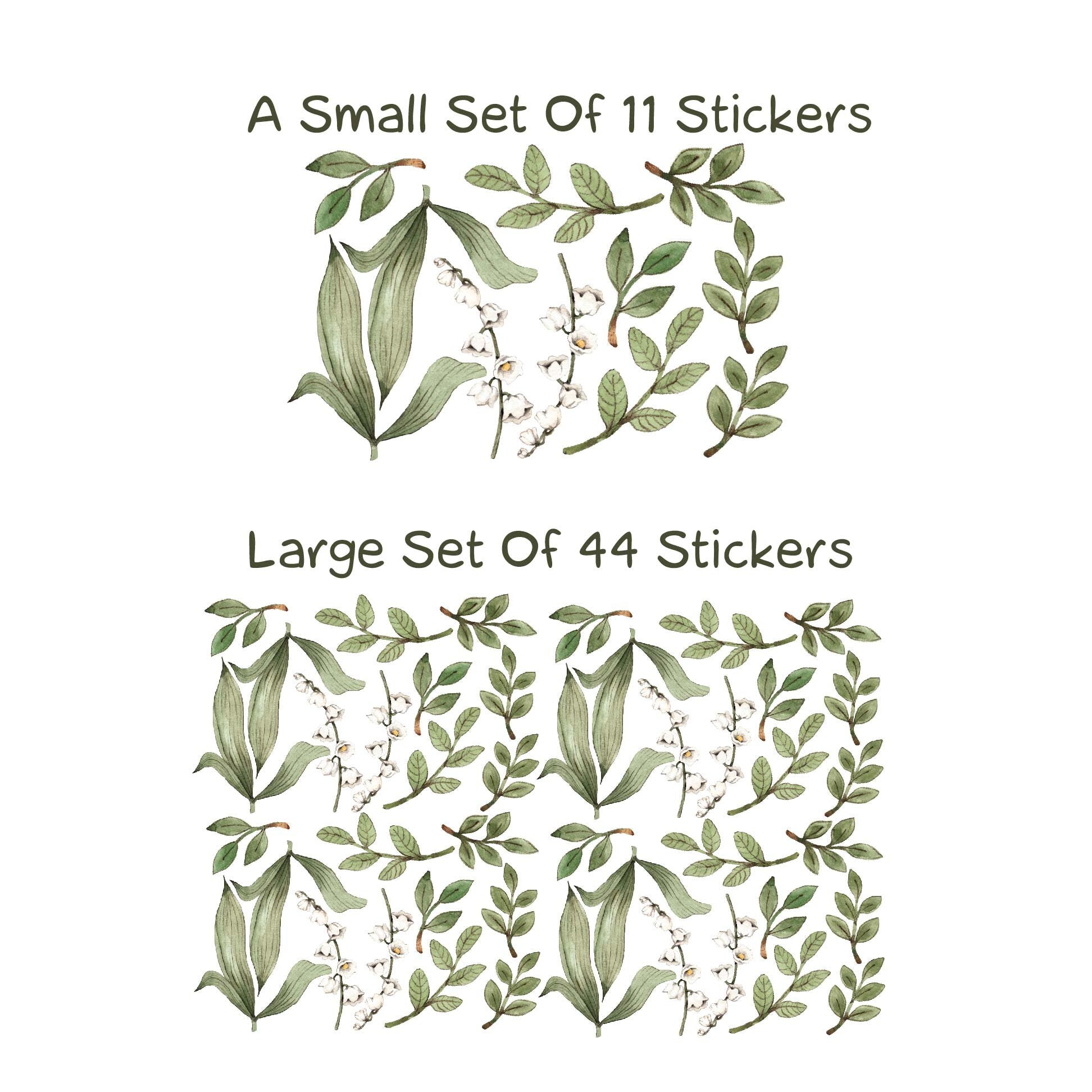 Green Wall Decals Flower stickers Lily of the Valley, KL0015