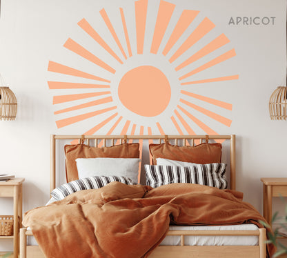 Sun Wall Decal Boho Colour Block Sticker, LF126