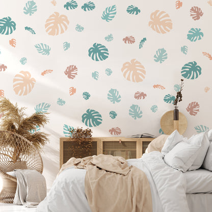 Palm Leaves Wall Decals Banana Greenery Stickers, LF129