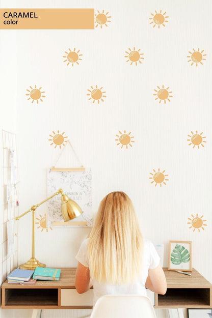 Sun Wall Decal Boho Decor Sticker, LF133