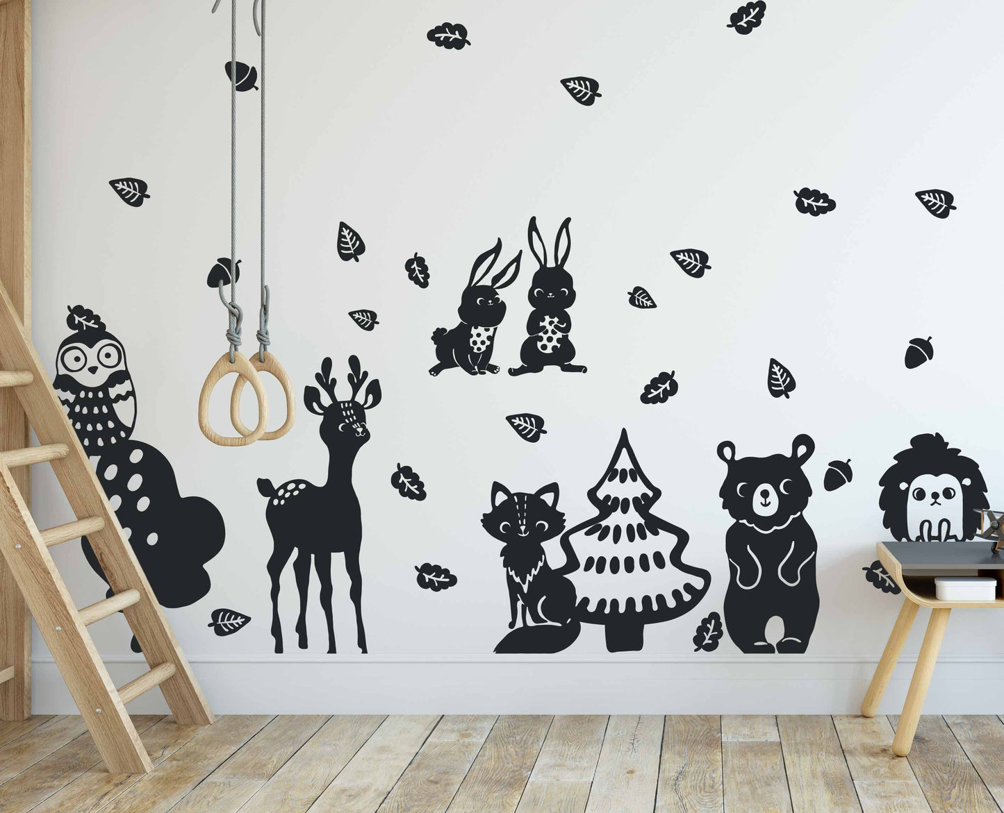 Forest Animals Wall Decal Fox Nursery Bear Room Decor Stickers Woodland , LF147