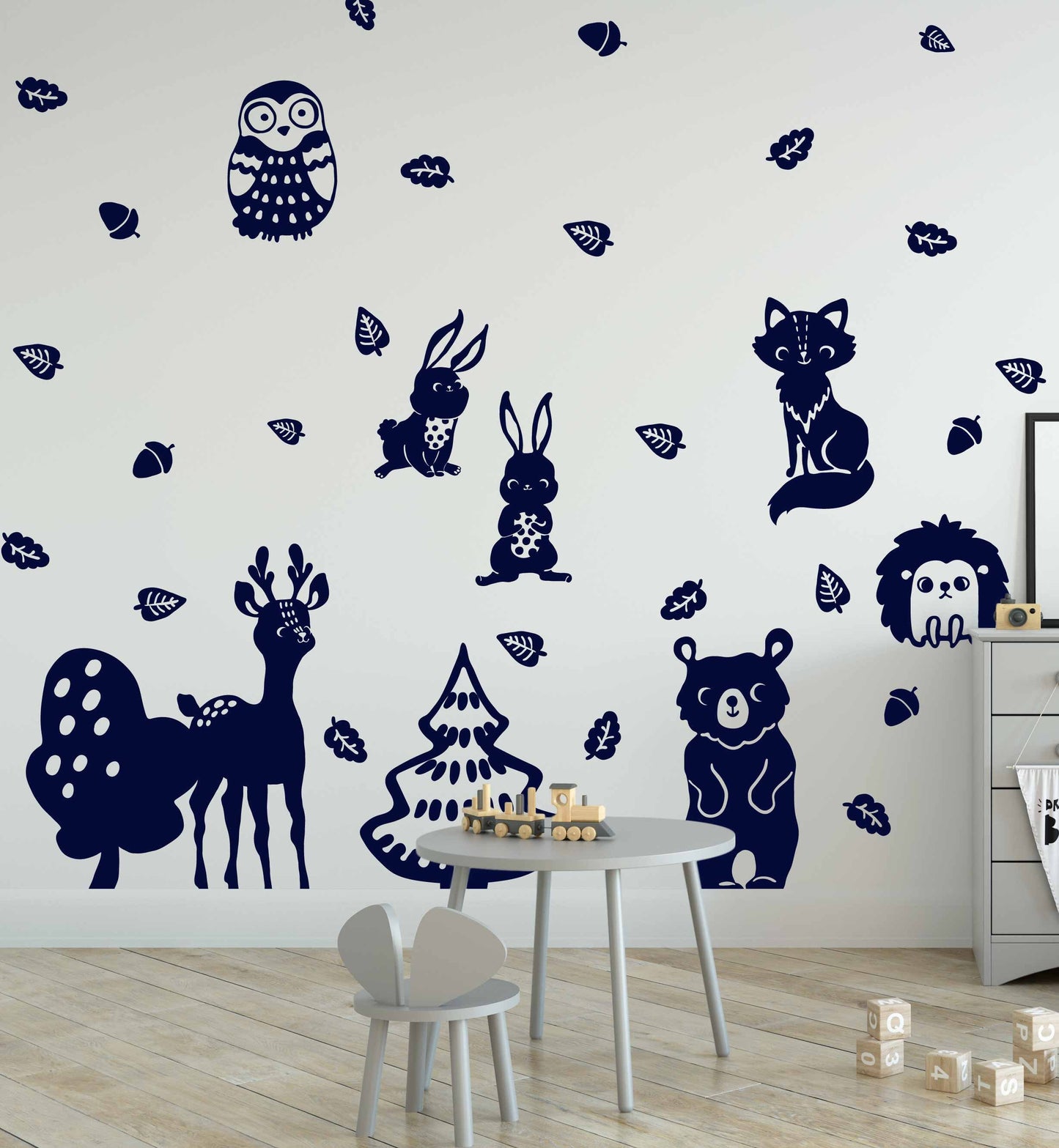 Forest Animals Wall Decal Fox Nursery Bear Room Decor Stickers Woodland , LF147