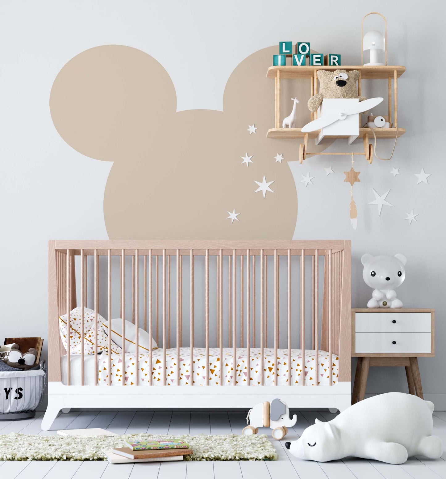 Headboard Wall Decal Arch Sticker Mouse Ears, LF149