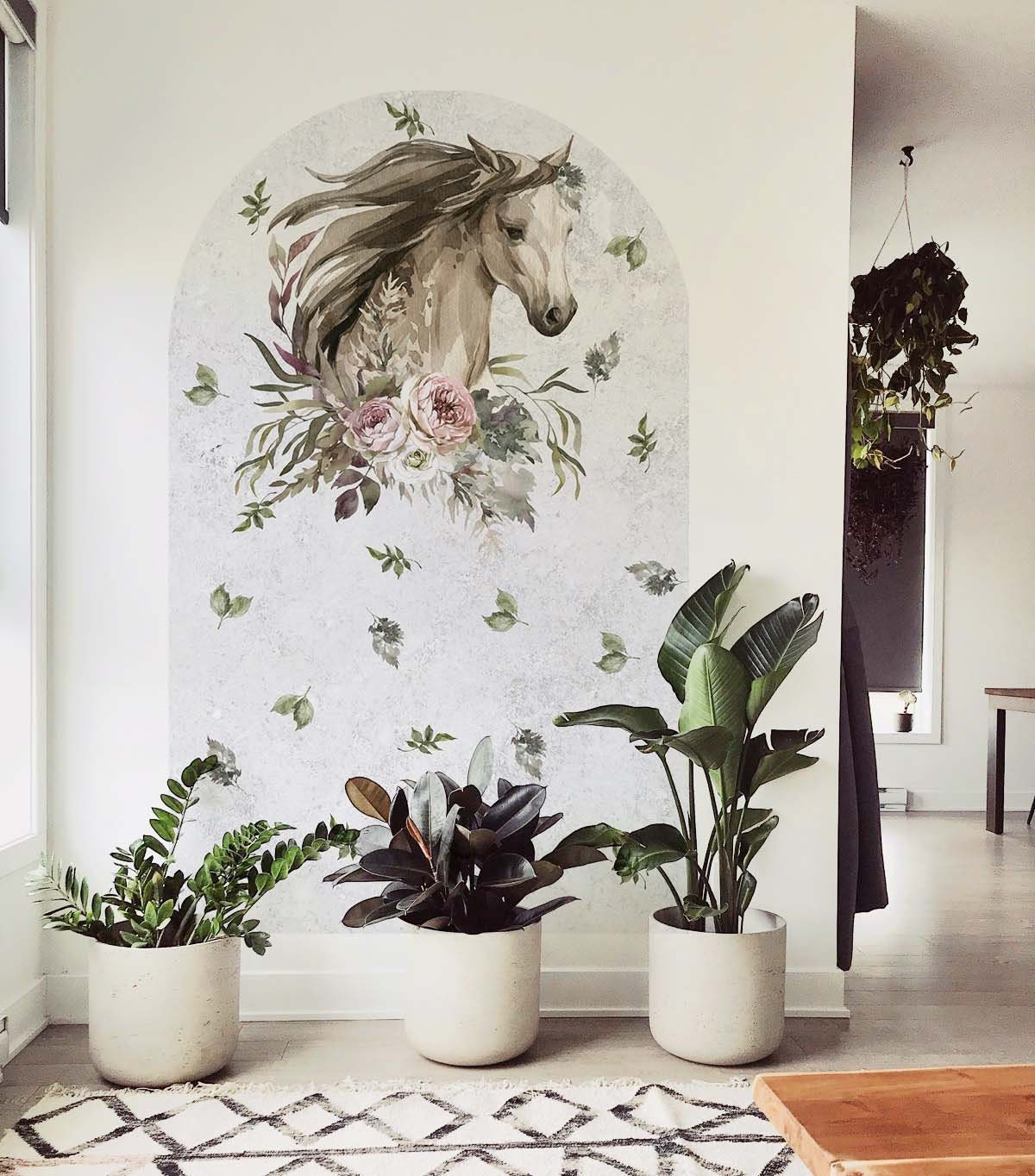 Horse Wall Decals, Arch Sticker, Headboard, LF152