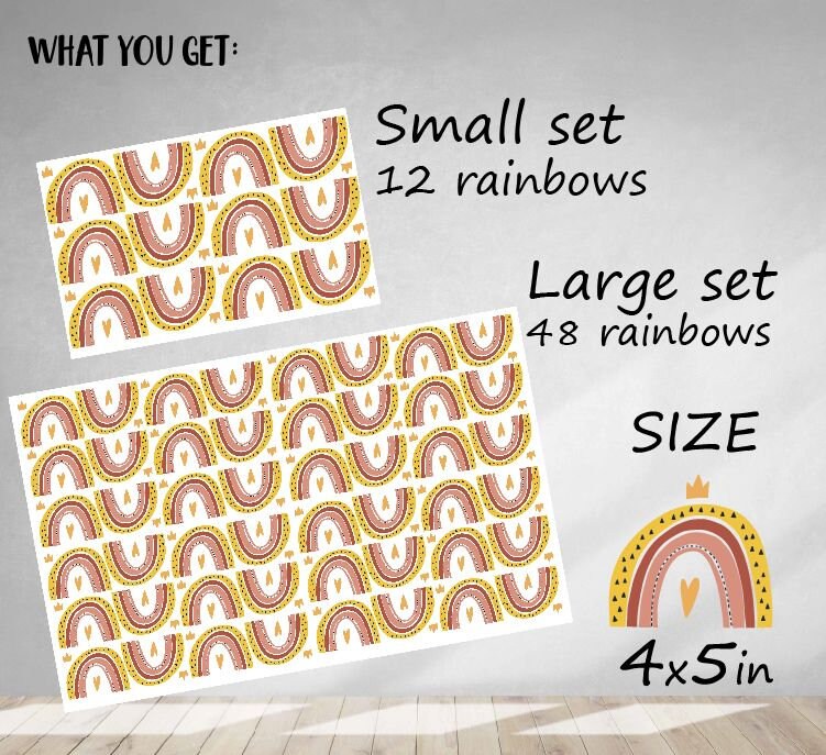 Rainbow Wall Decals Sticker, LF187