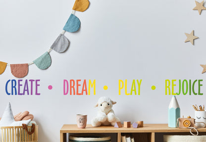 Create Dream Play Rejoice Wall Decals rainbow stickers KL 0022