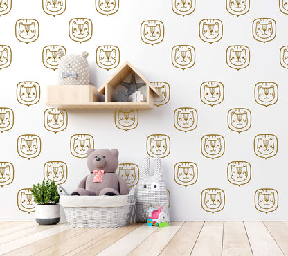 Lion Wall Decal Jungle Safari Animal Sticker Vinyl, LF207