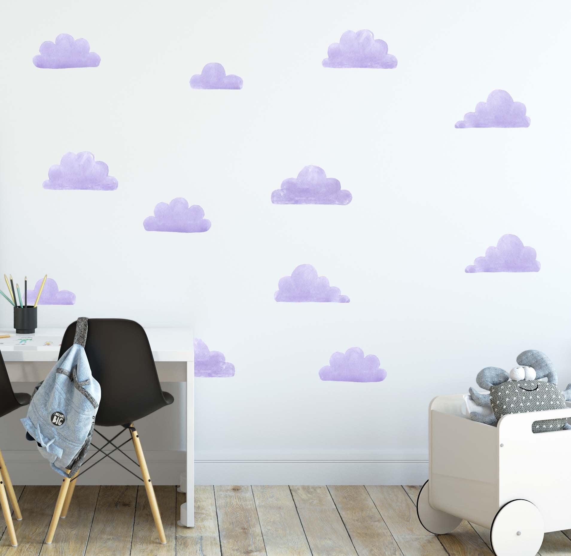 Clouds Wall Decals Rainbow Sticker Sun, LF211