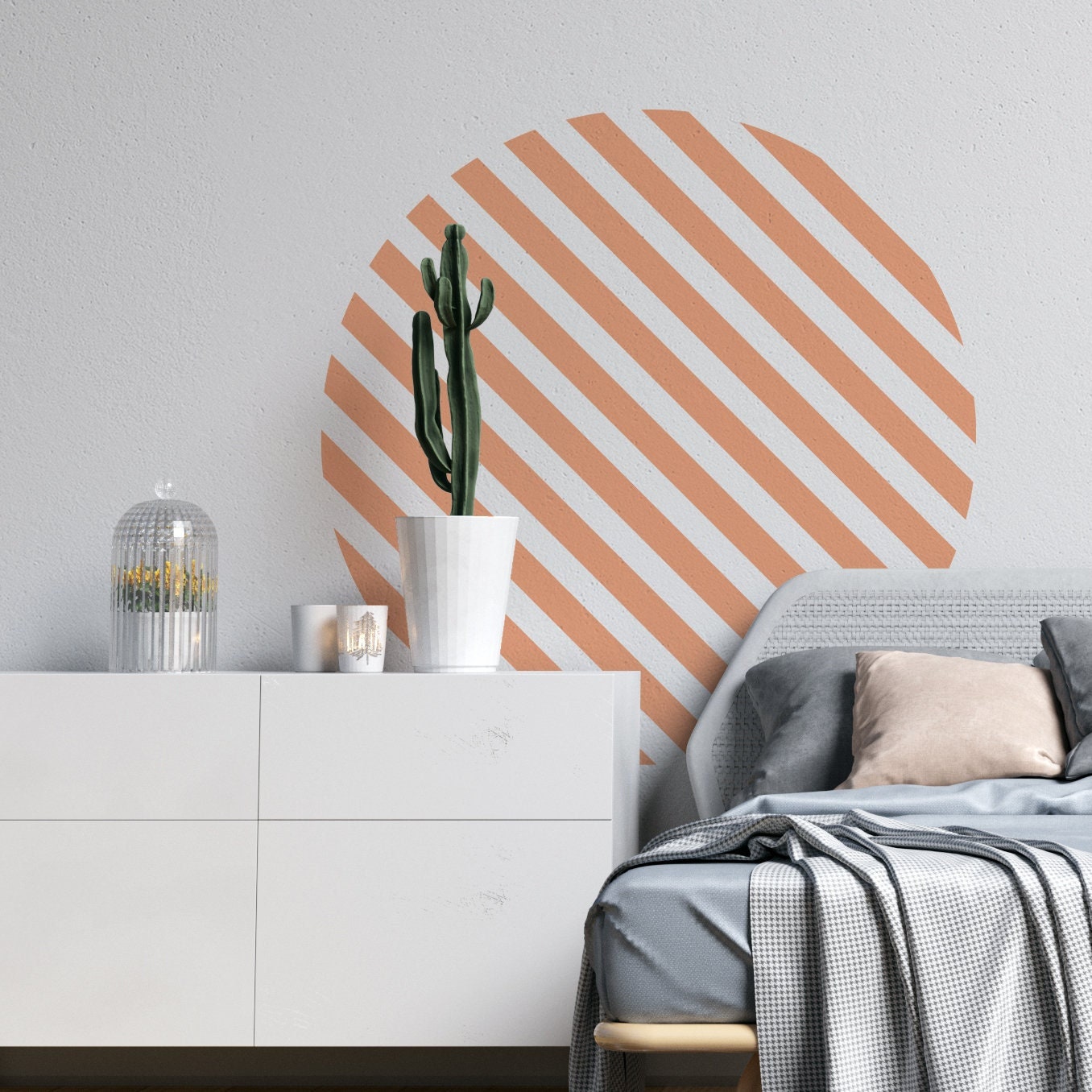 Wall Decal Circle Sticker Scandi Decor, LF213