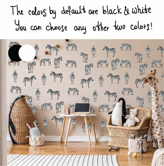 Zebra Wall Decals Horse Sticker, LF246