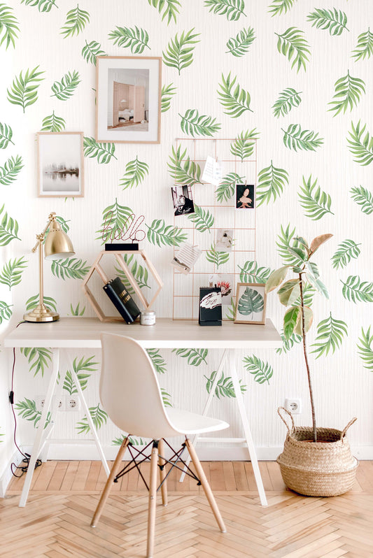 Banana Palm Leaves Wall Decals Greenery Stickers, LF265