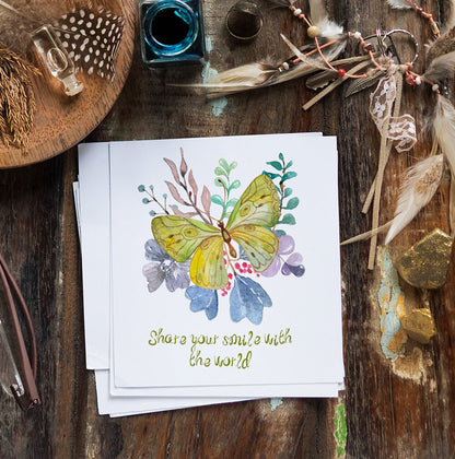 Butterflies PNG Watercolour Clipart flowers leaves diy elements invitation wedding greetings, LF283