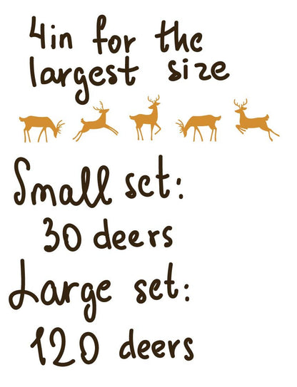 Deers Animals Wall Decals , LF277