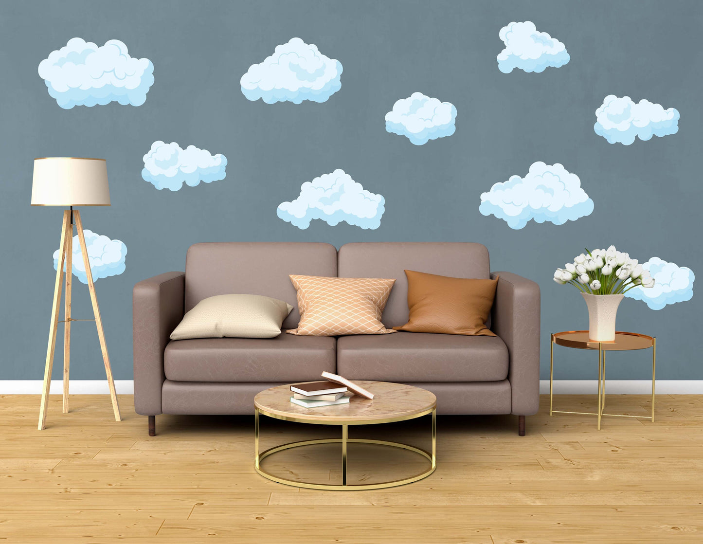 Clouds Wall Decals Blue Stickers, LKL0071