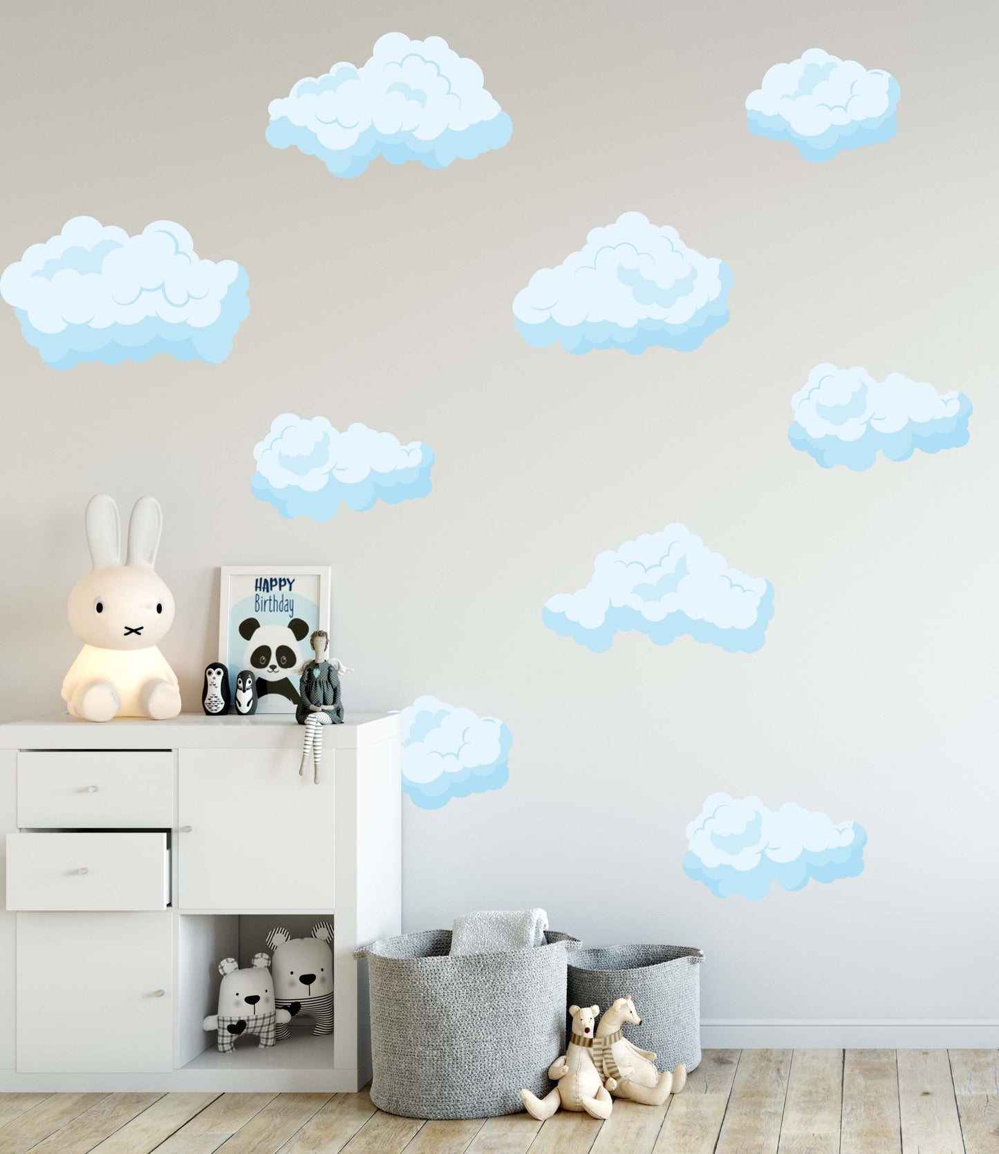 Clouds Wall Decals Blue Stickers, LKL0071