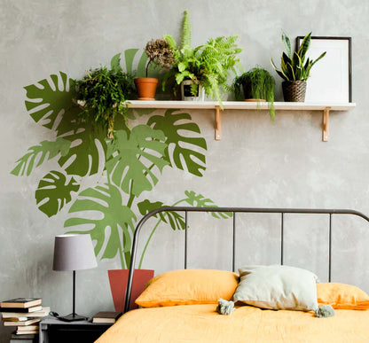 Monstera Plant Wall Decal Boho Greenery Sticker, LF292