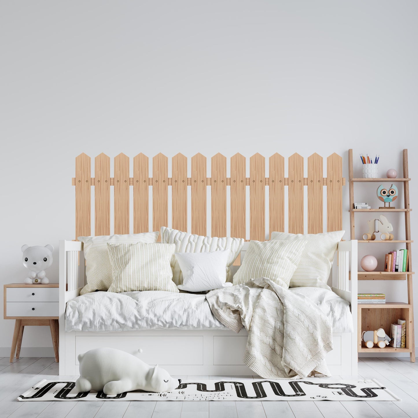 Fence Wall Decal Headboard Rustic Sticker, LF297