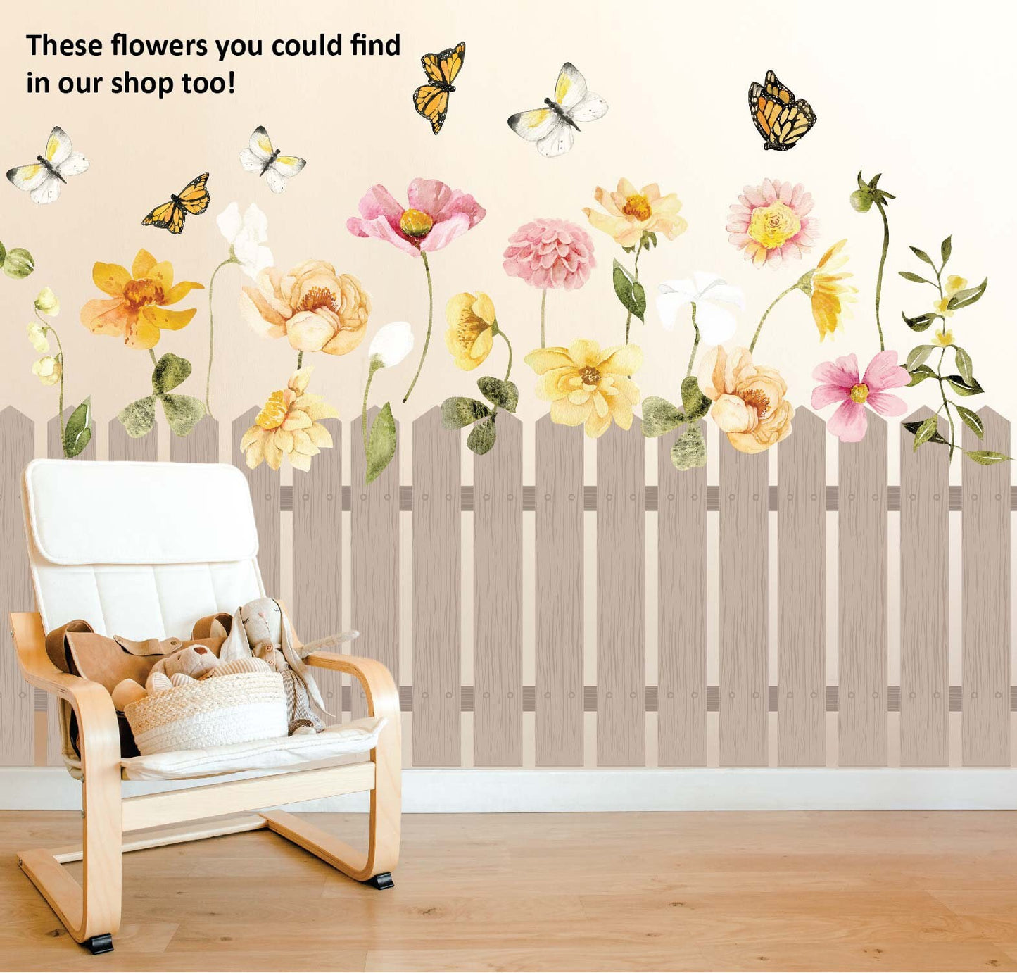 Fence Wall Decal Headboard Rustic Sticker, LF297