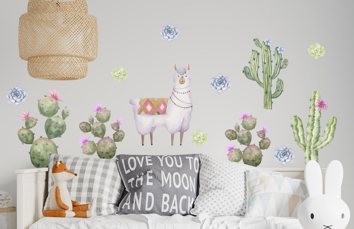 Wall Sticker llama cacti Decals, KL0084