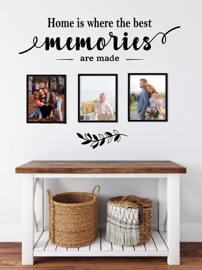 Lettering Wall Decals Home is a place where the best memories remain Stickers, KL0087