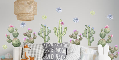 Wall Sticker llama cacti Decals, KL0084