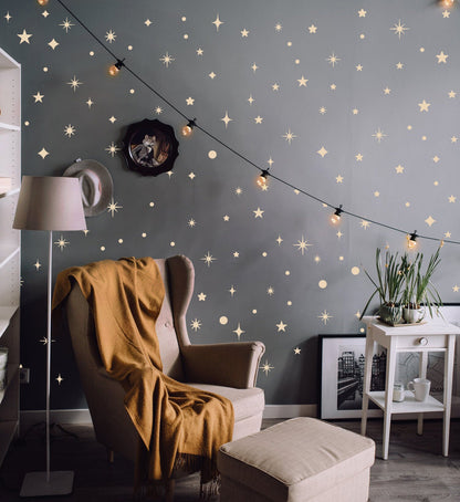 Starburst Wall Decals Star Stickers, LF325