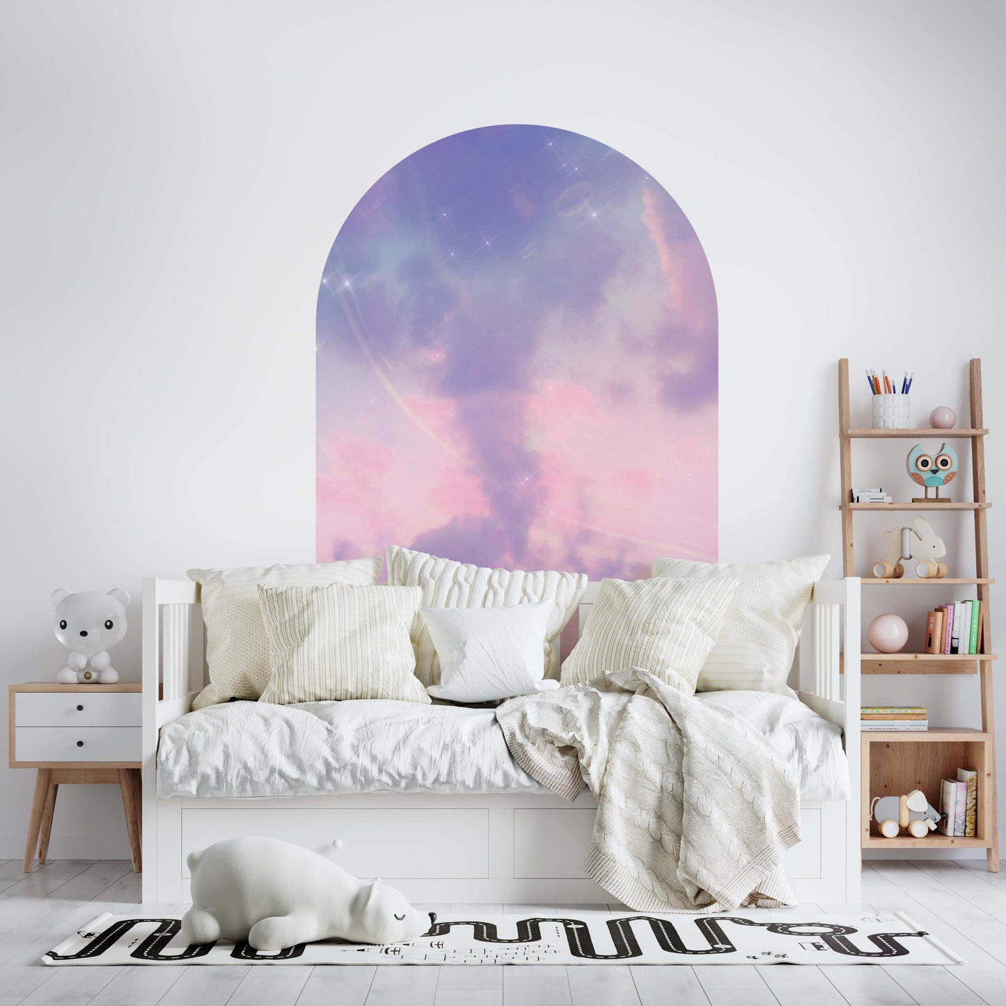 Clouds Wall Decals Arch Headboard Stickers, LF308