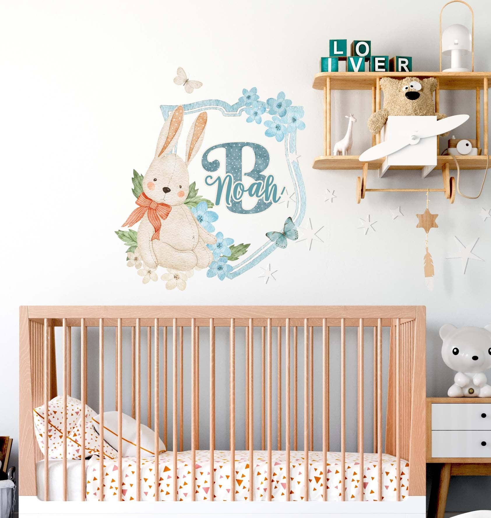 Custom Name Wall Decal Personal Nursery Sticker, LF339