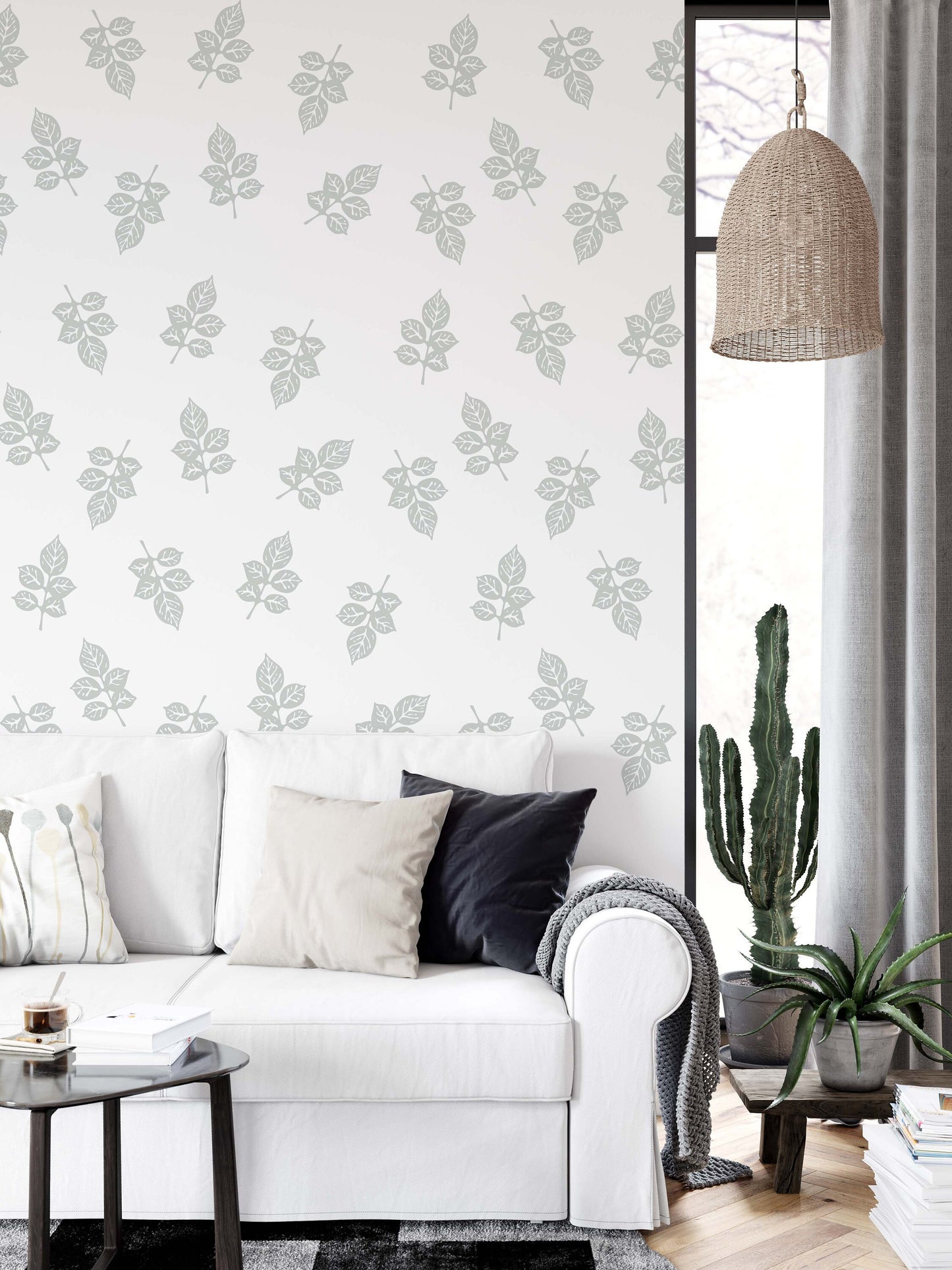 Leaves Wall Decals Nature Greenery Sticker Cottagecore, LF376