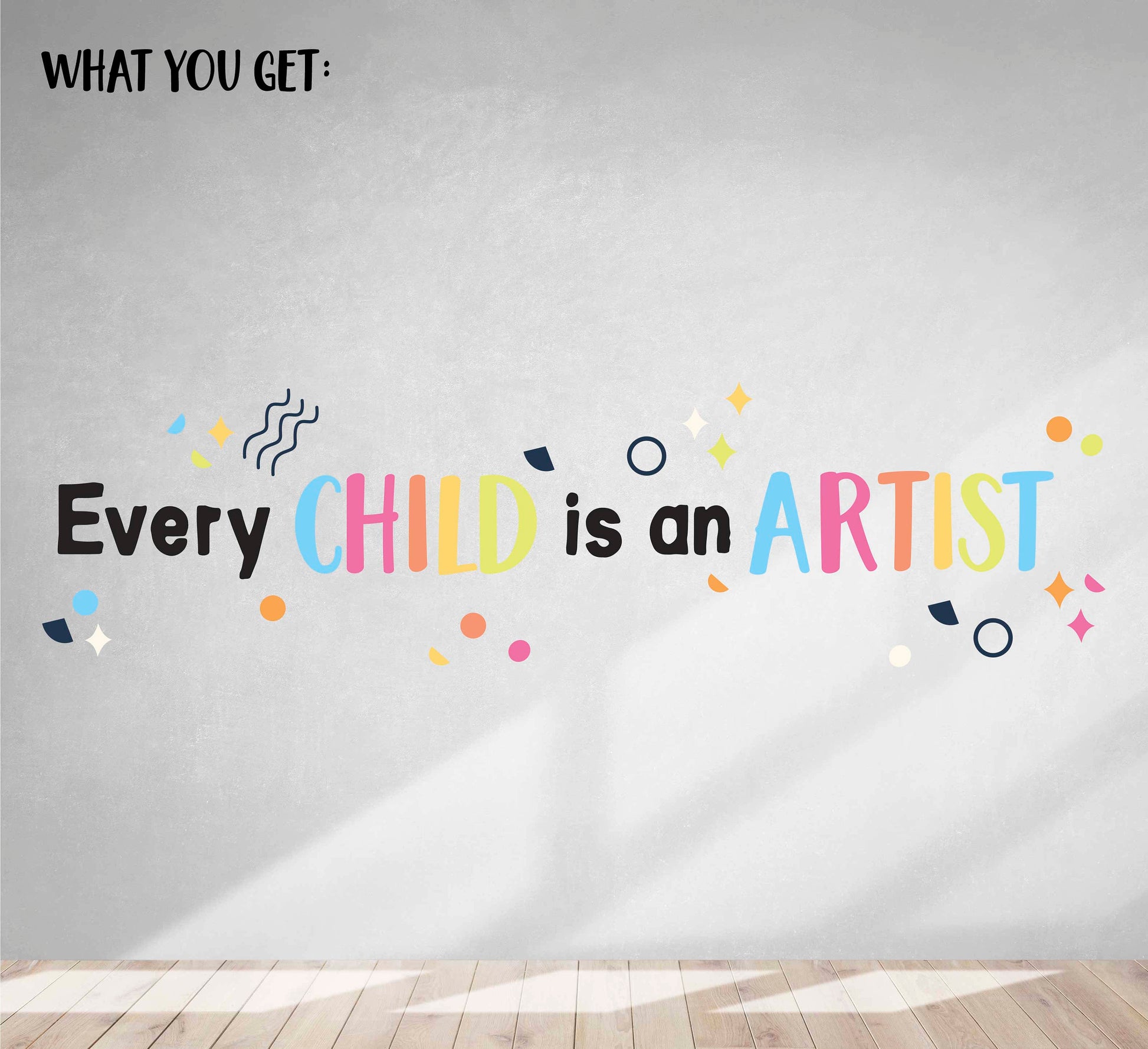 Every Child is an Artist Wall Decal Playroom Stickers Classroom Decor Kids Art gallery, LF353