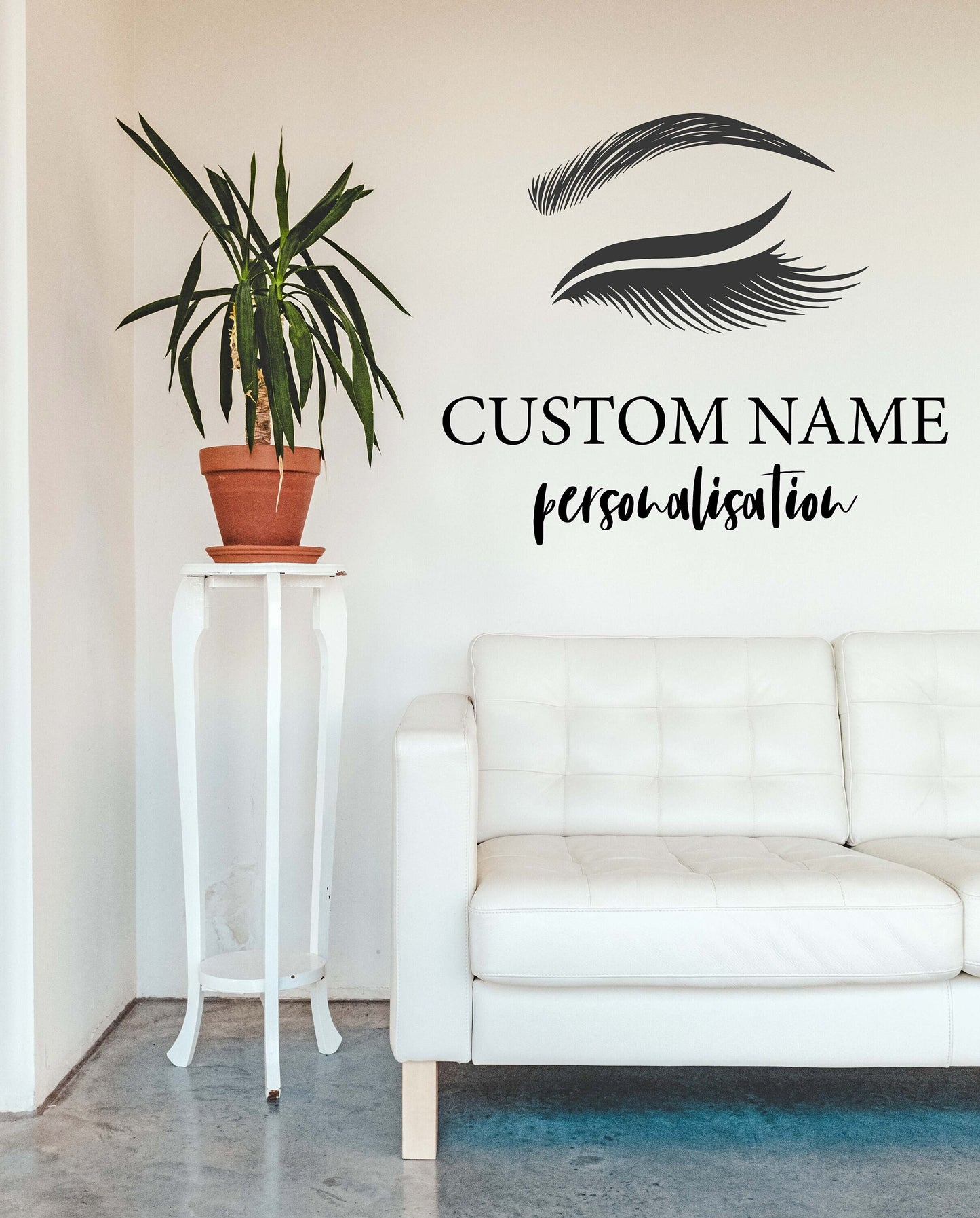 Custom Business Logo Decals Lash Beauty Studio Sticker, LF413