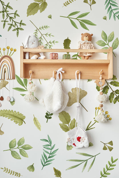 Greenery Wall Decals Leaf Nature Nursery Stickers, LF417