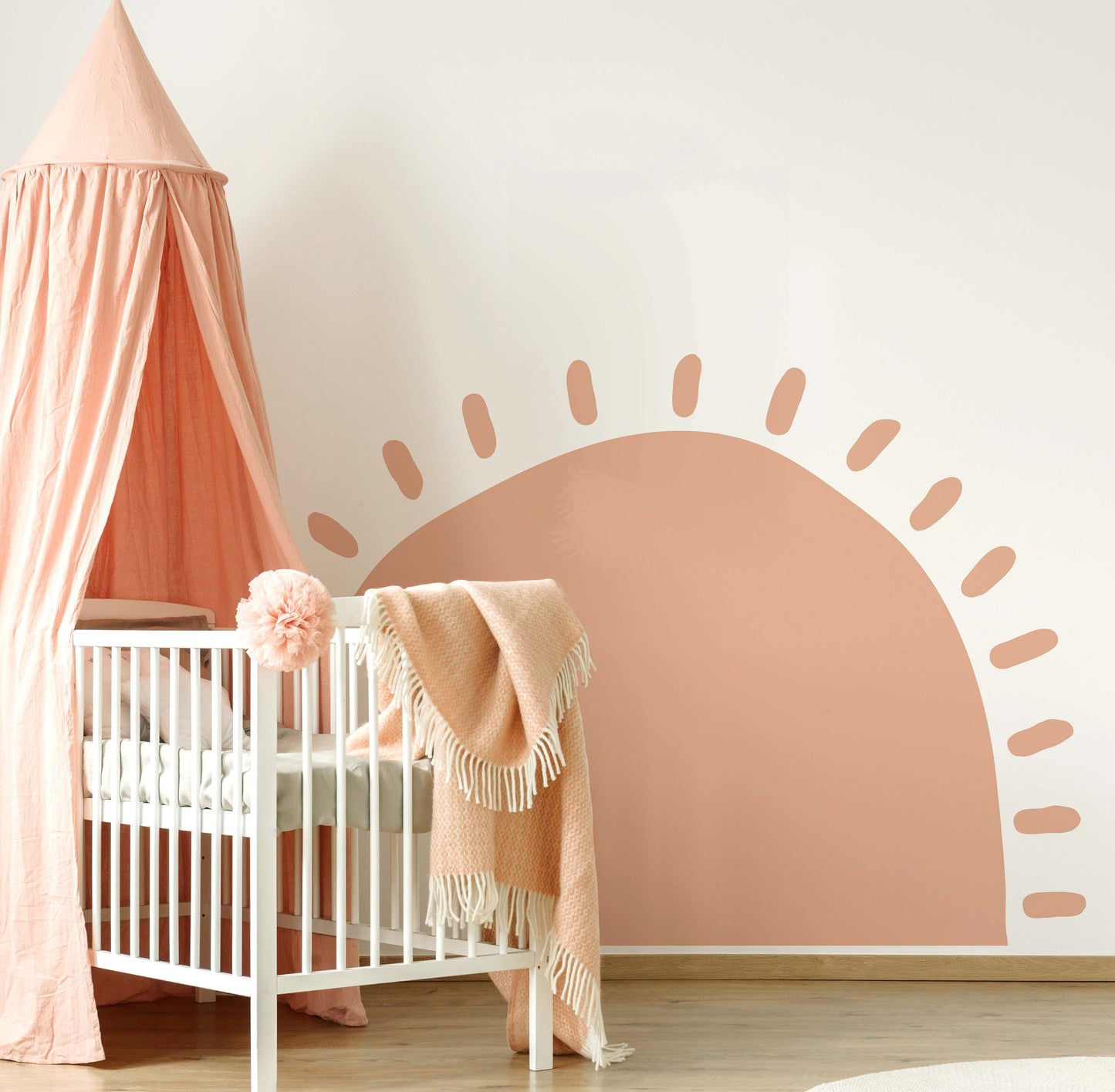 Big Sun Wall Decal Nursery Kid Room Sticker Large Headboard Color Block, LF454